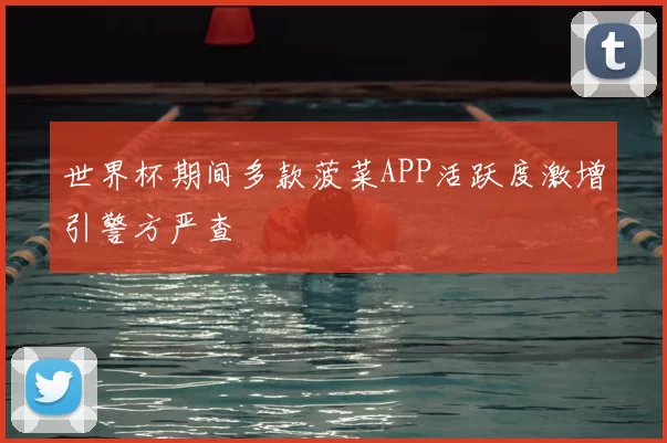 世界杯期间多款菠菜APP活跃度激增引警方严查